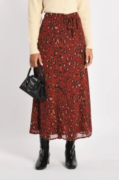 JUPE LONGUE LÉOPARD MINA^KOOKAÏ Flash Sale