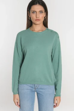 PULL BOUTONNE NOLWENN NEPTUNE GREEN^KOOKAÏ Fashion