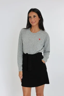 PULL COEUR ANITA GRIS CHINÉ^KOOKAÏ Cheap