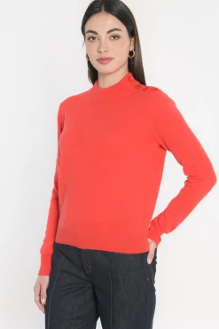 PULL COL CHEMINÉE ANITA ROUGE MARION^KOOKAÏ Store