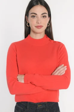 PULL COL CHEMINÉE ANITA ROUGE MARION^KOOKAÏ Store