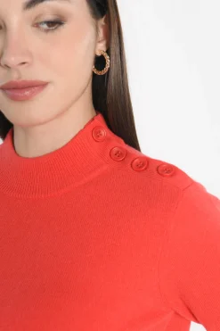 PULL COL CHEMINÉE ANITA ROUGE MARION^KOOKAÏ Store
