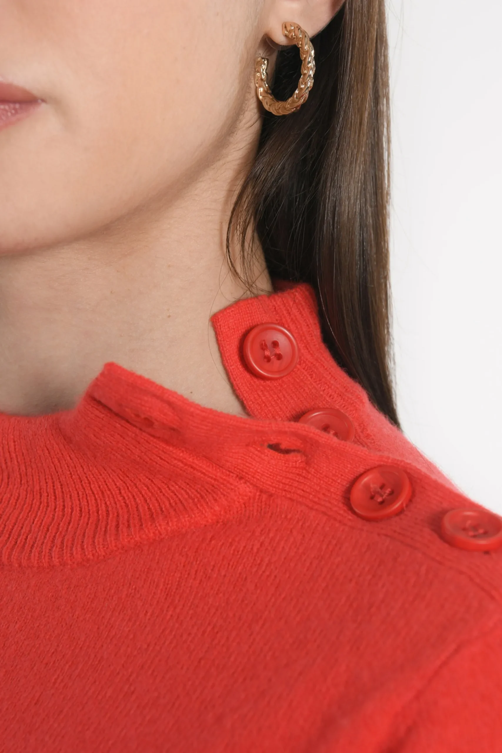 PULL COL CHEMINÉE ANITA ROUGE MARION^KOOKAÏ Store
