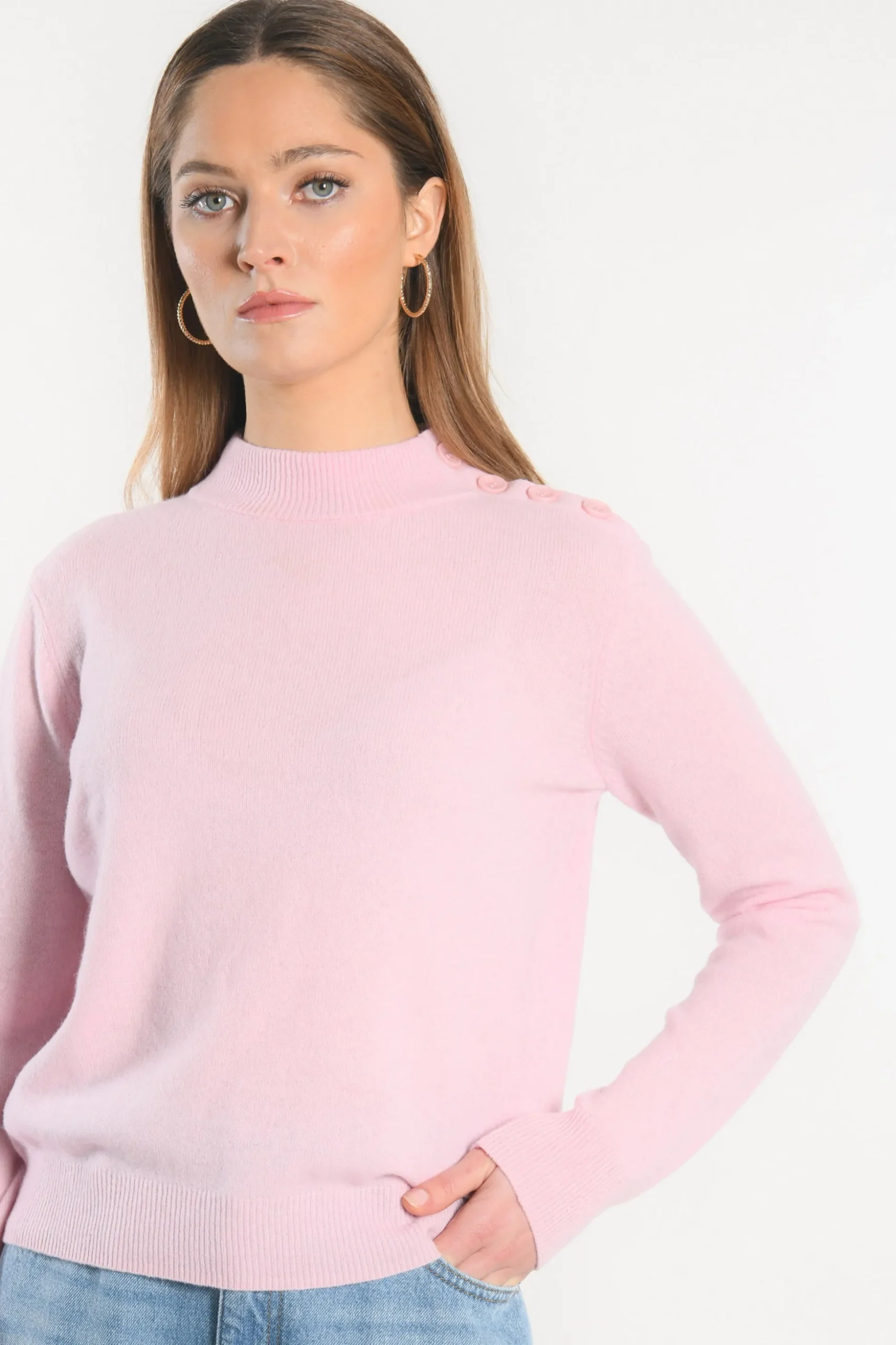 PULL COL CHEMINEE - ANITA - ROSE PALE^KOOKAÏ Best