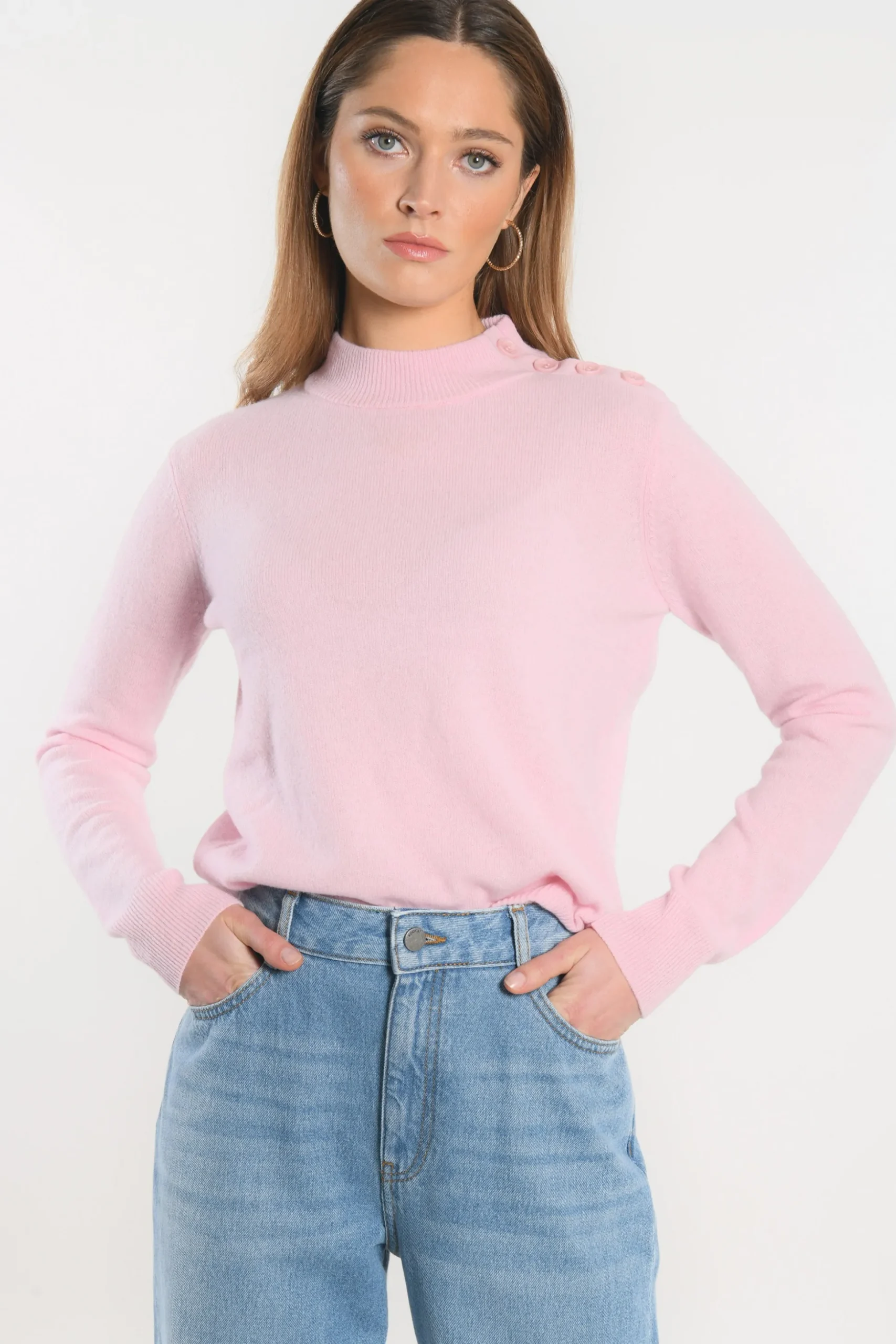 PULL COL CHEMINEE - ANITA - ROSE PALE^KOOKAÏ Best