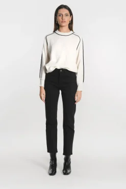 PULL COL ROND GABBY ÉCRU/NOIR^KOOKAÏ Store