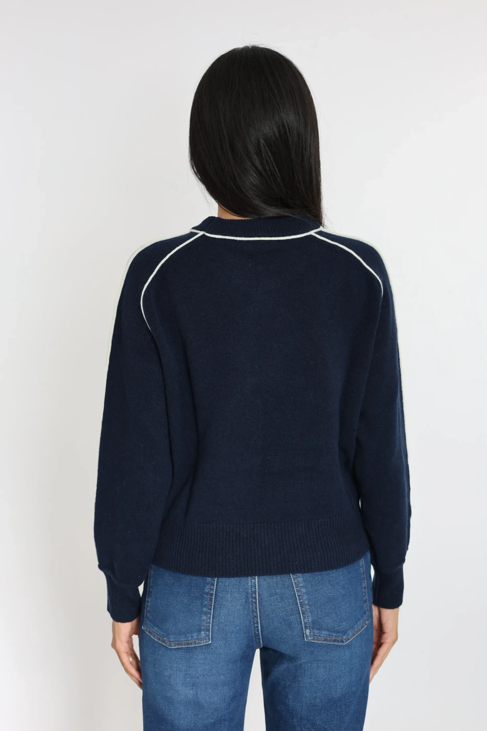 PULL COL ROND GABBY NAVY/ÉCRU^KOOKAÏ Hot