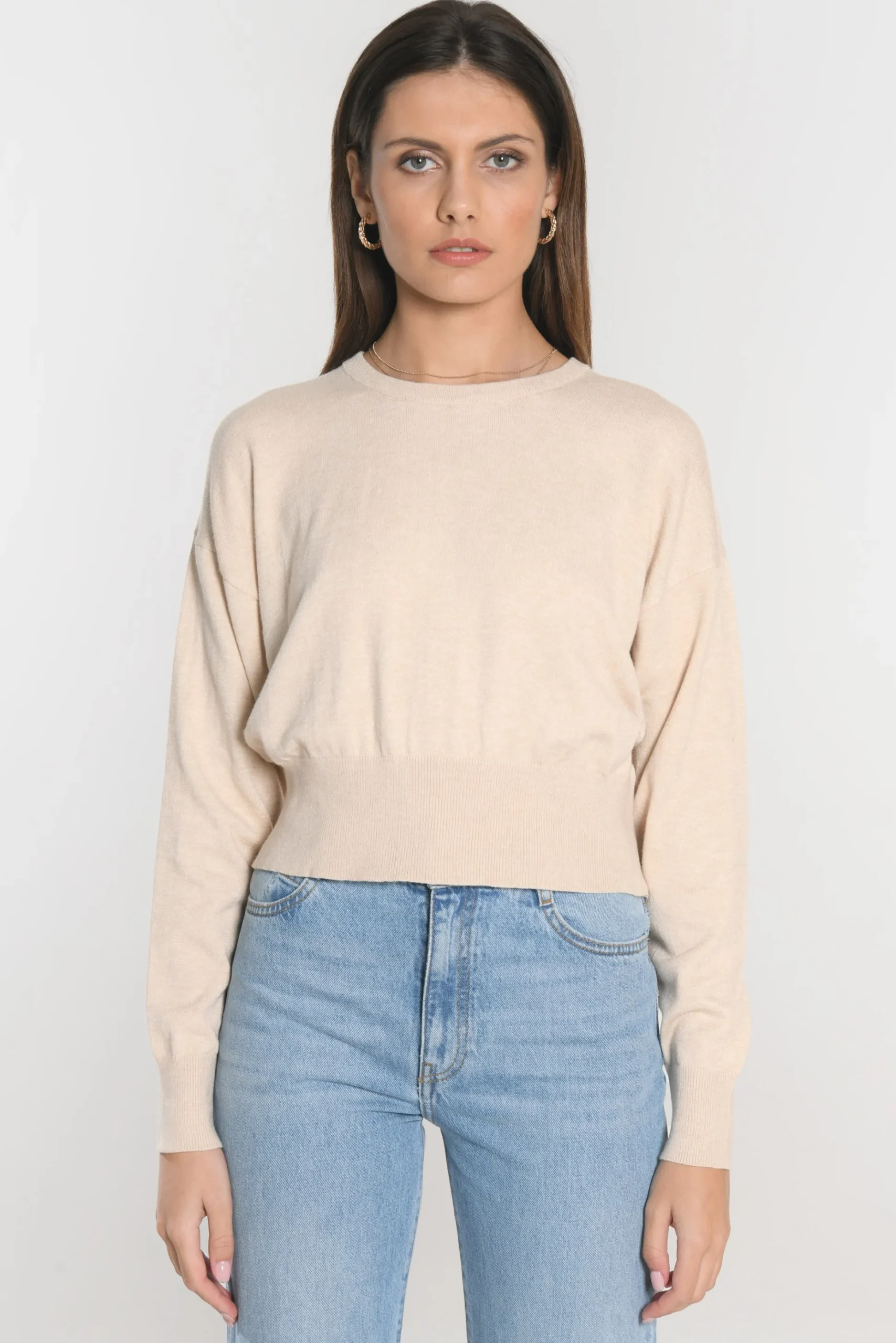 PULL COL ROND NOLWENN BEIGE CHINE^KOOKAÏ Best