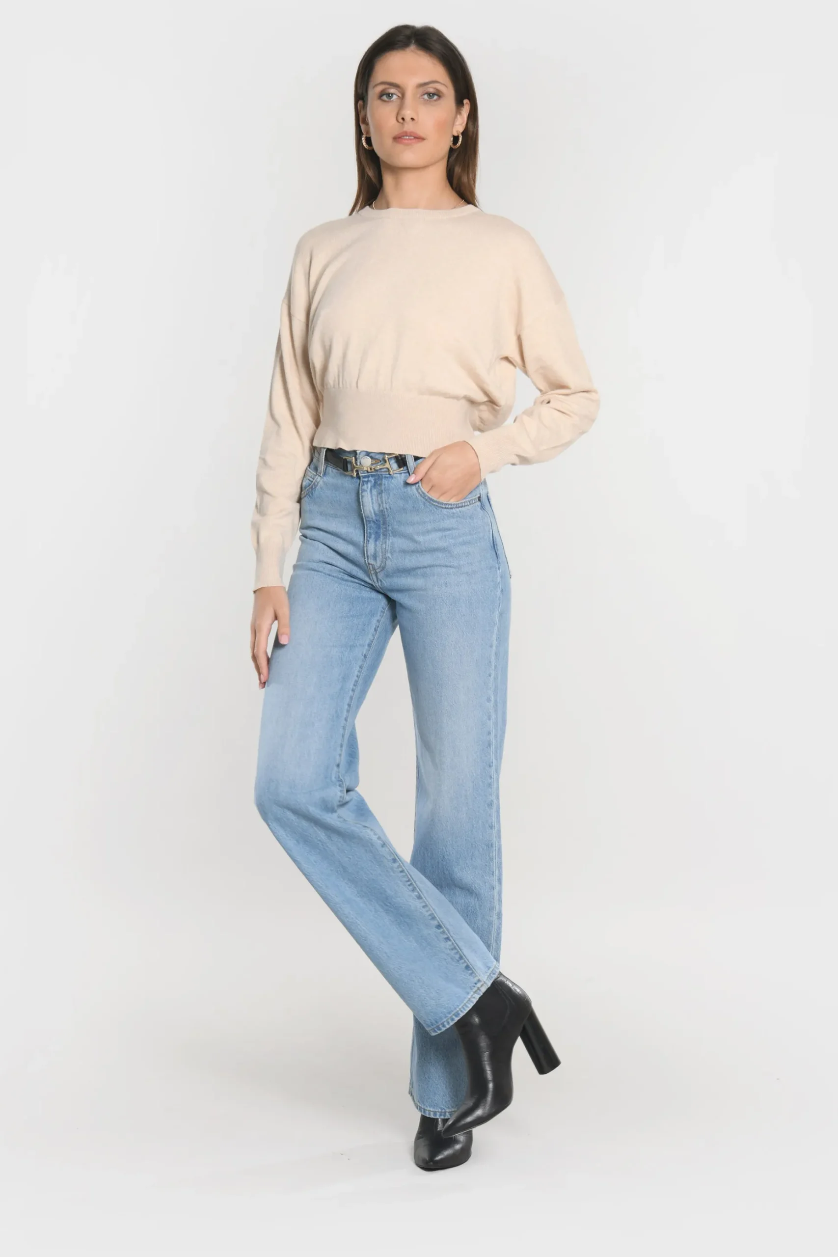 PULL COL ROND NOLWENN BEIGE CHINE^KOOKAÏ Best