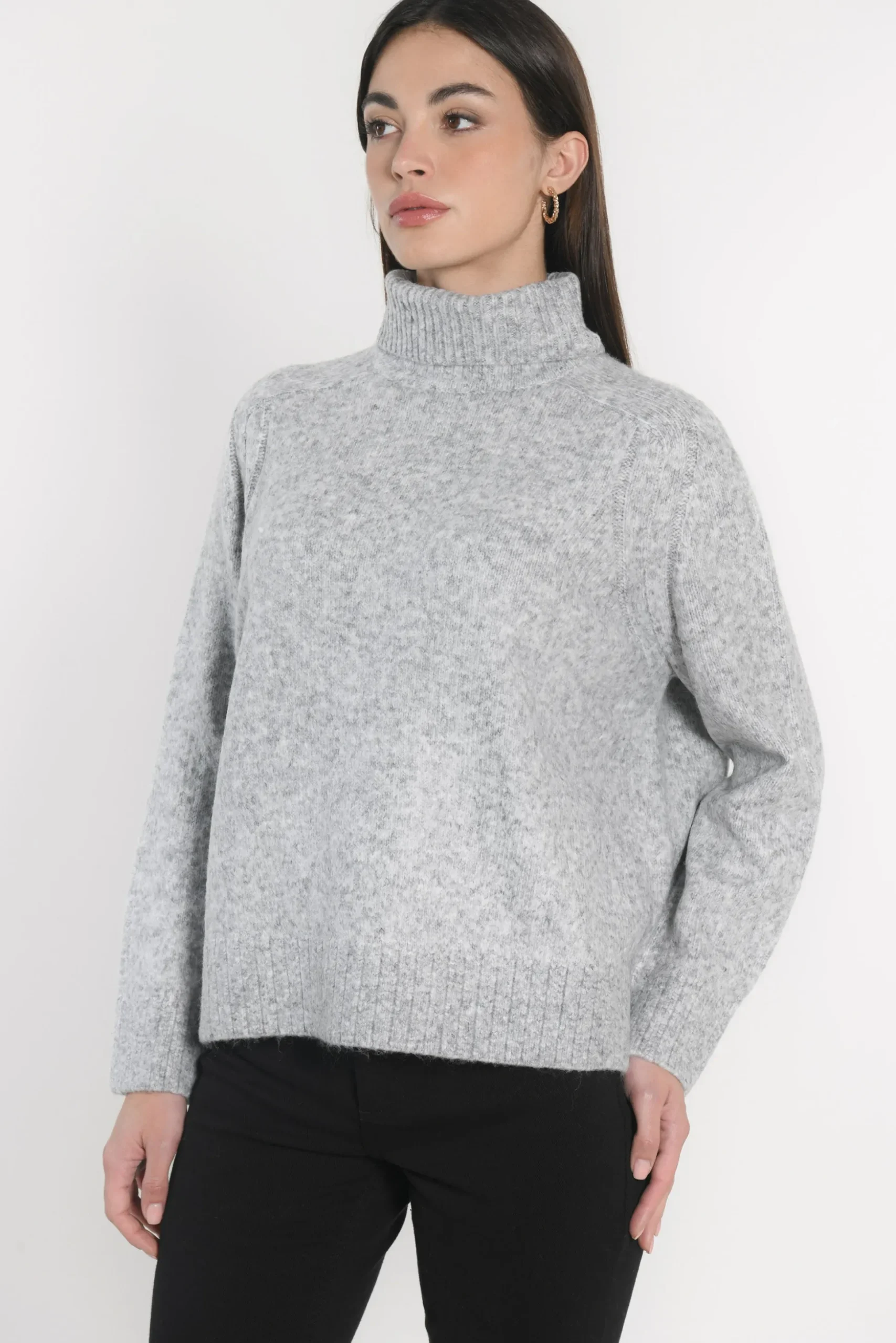 PULL COL ROULÉ JOANA GRIS CHINÉ^KOOKAÏ Hot