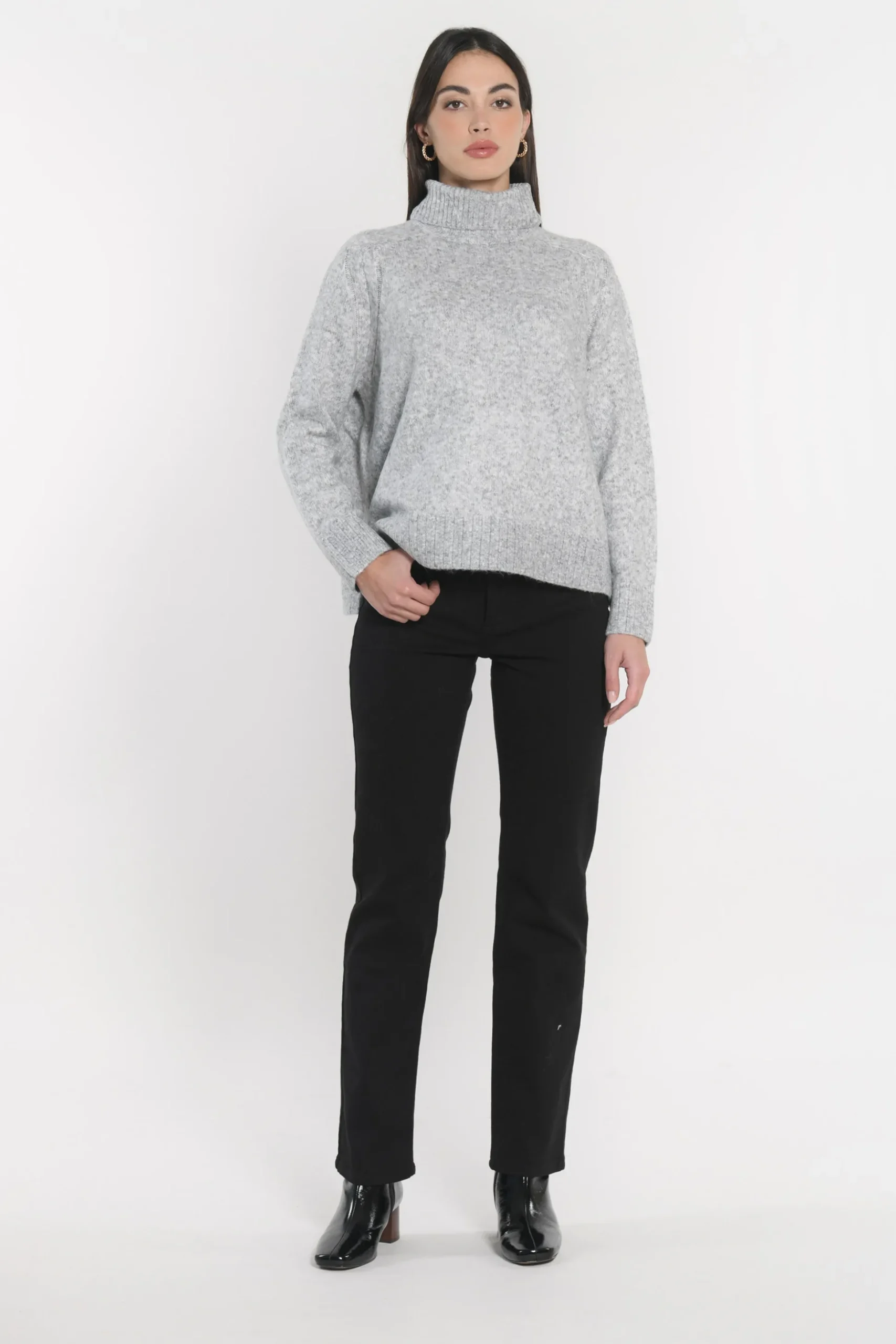 PULL COL ROULÉ JOANA GRIS CHINÉ^KOOKAÏ Hot