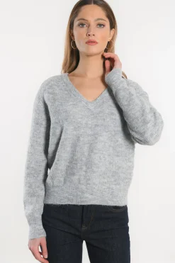 PULL COL V - DANNA - GRIS CHINE^KOOKAÏ Online