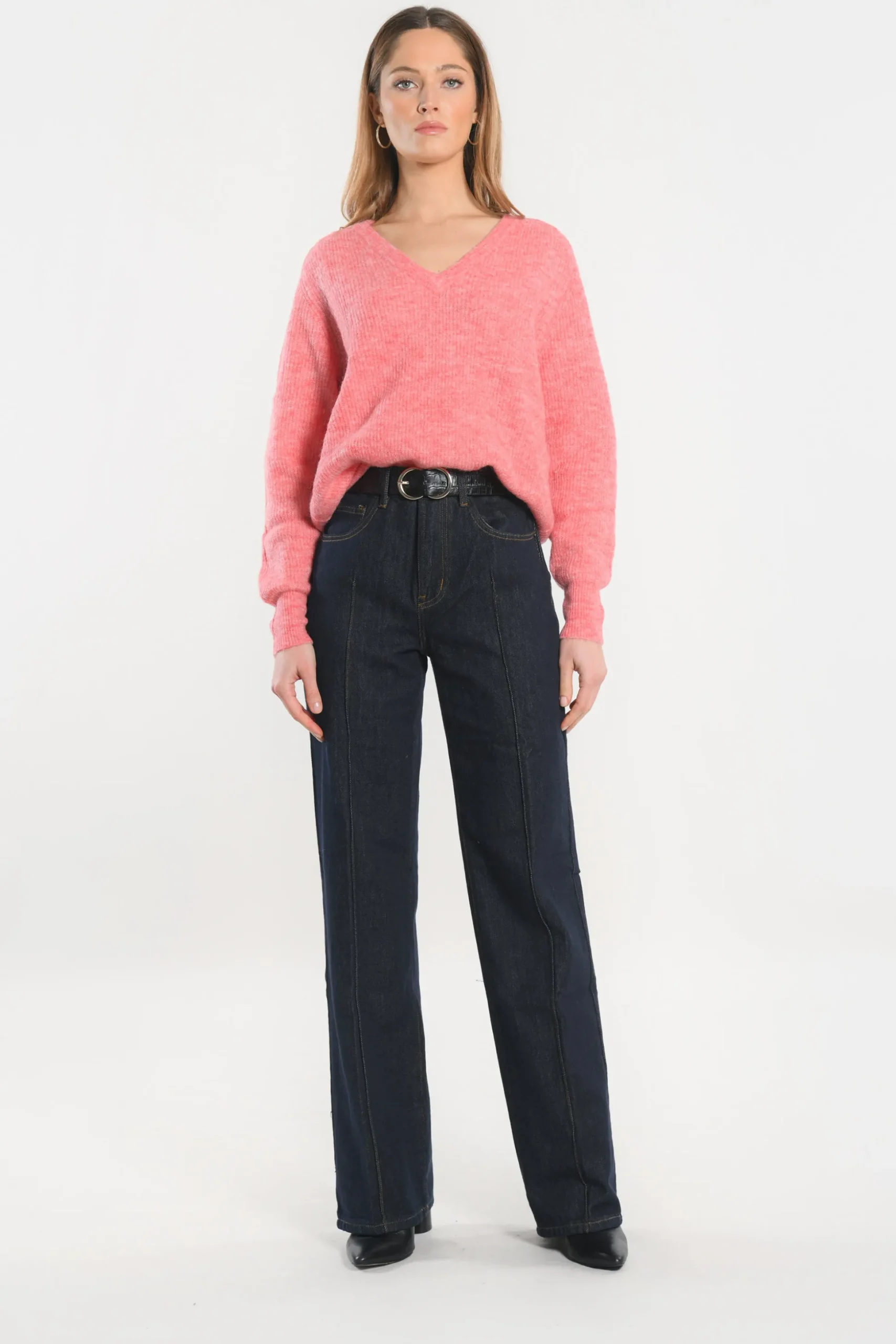 PULL COL V - DANNA - RAPTUR ROSE^KOOKAÏ Outlet
