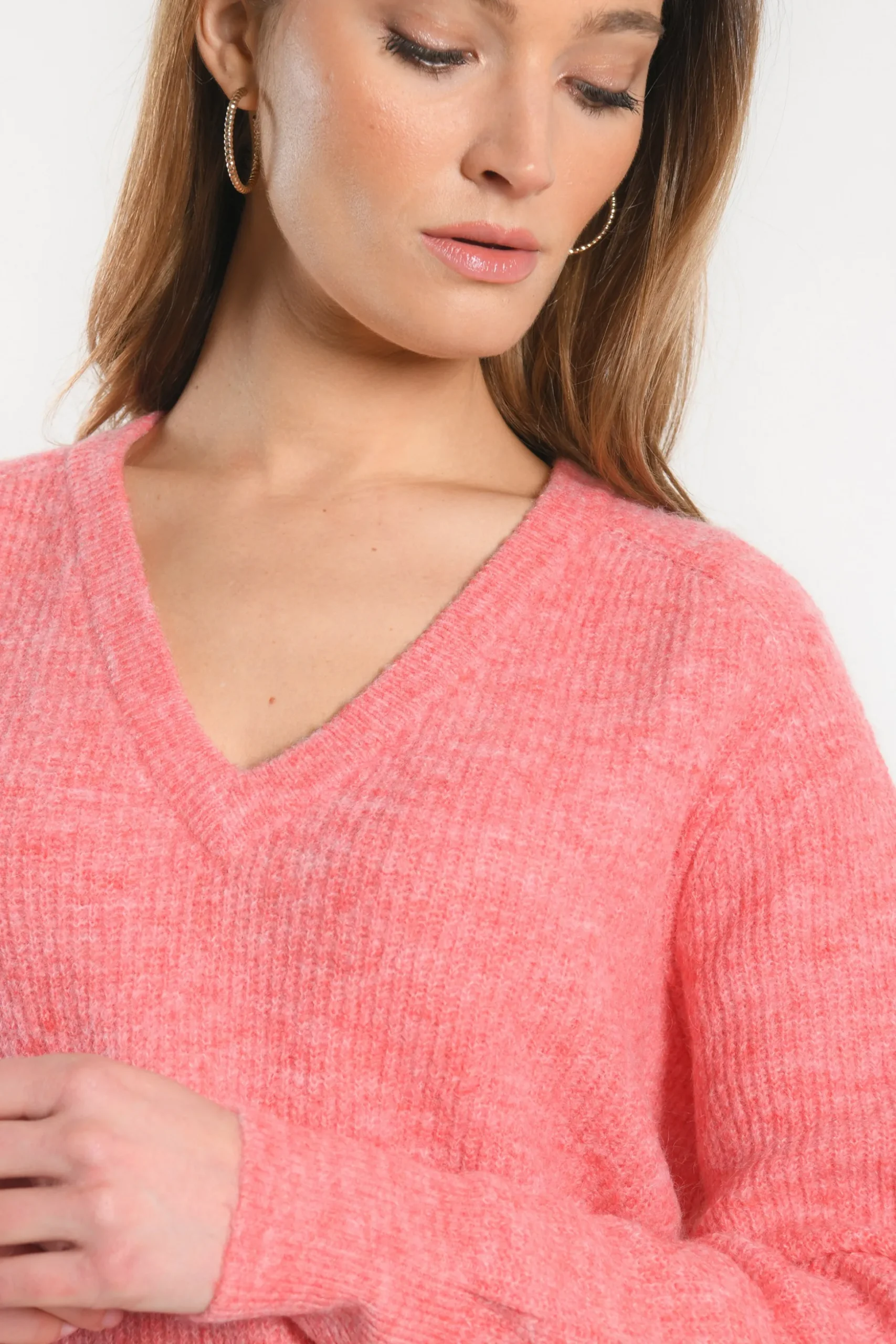 PULL COL V - DANNA - RAPTUR ROSE^KOOKAÏ Outlet