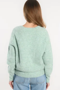 PULL COL V - DANNA - VERT AMANDE^KOOKAÏ Shop