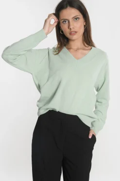 PULL COL V ANITA VERT AMANDE^KOOKAÏ Discount