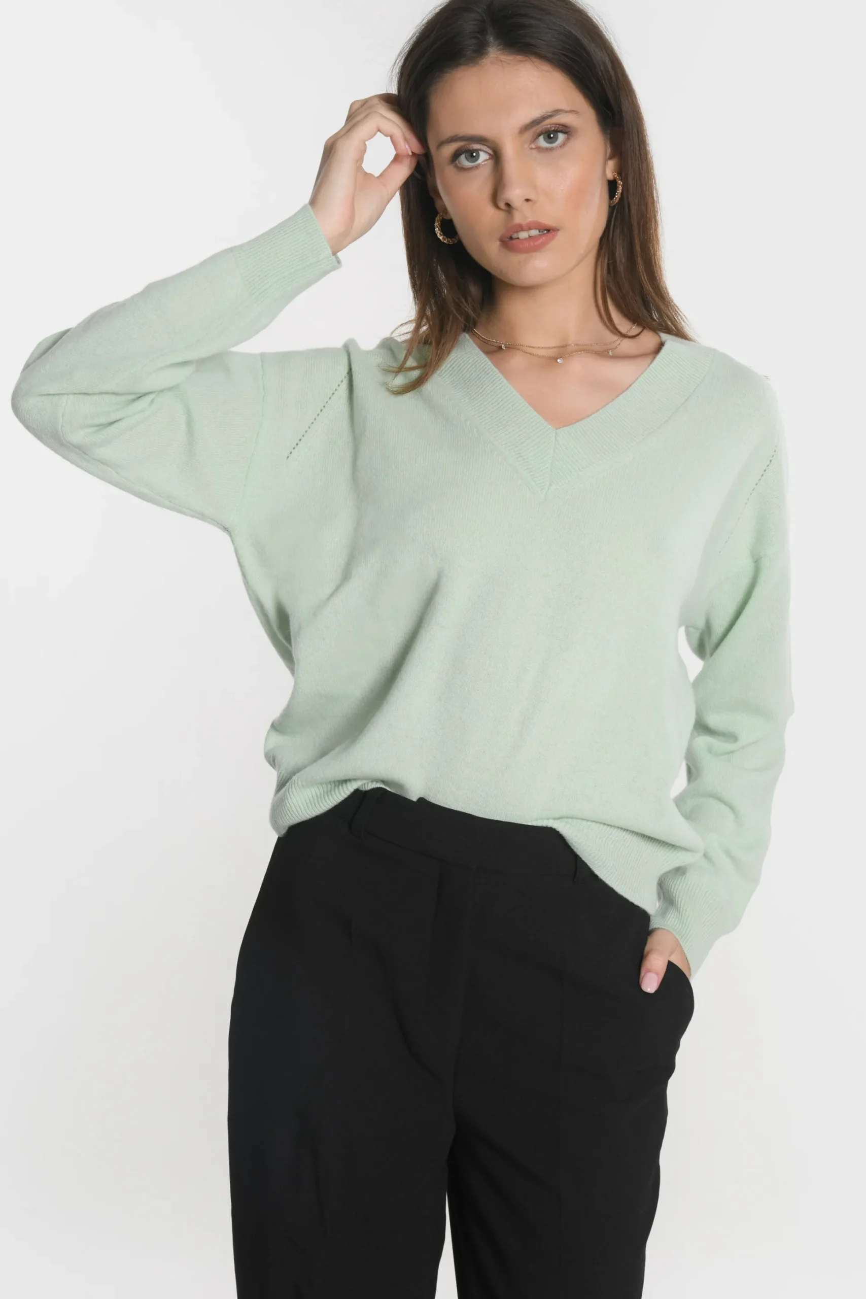 PULL COL V ANITA VERT AMANDE^KOOKAÏ Discount