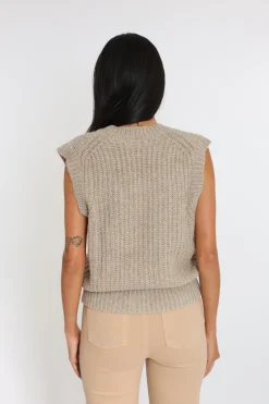 PULL COL V LANA BEIGE CHINÉ^KOOKAÏ Shop