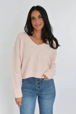 PULL COL V LIZA ROSE PALE^KOOKAÏ Online