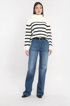 PULL MARIN SIW ÉCRU/MARINE^KOOKAÏ Flash Sale