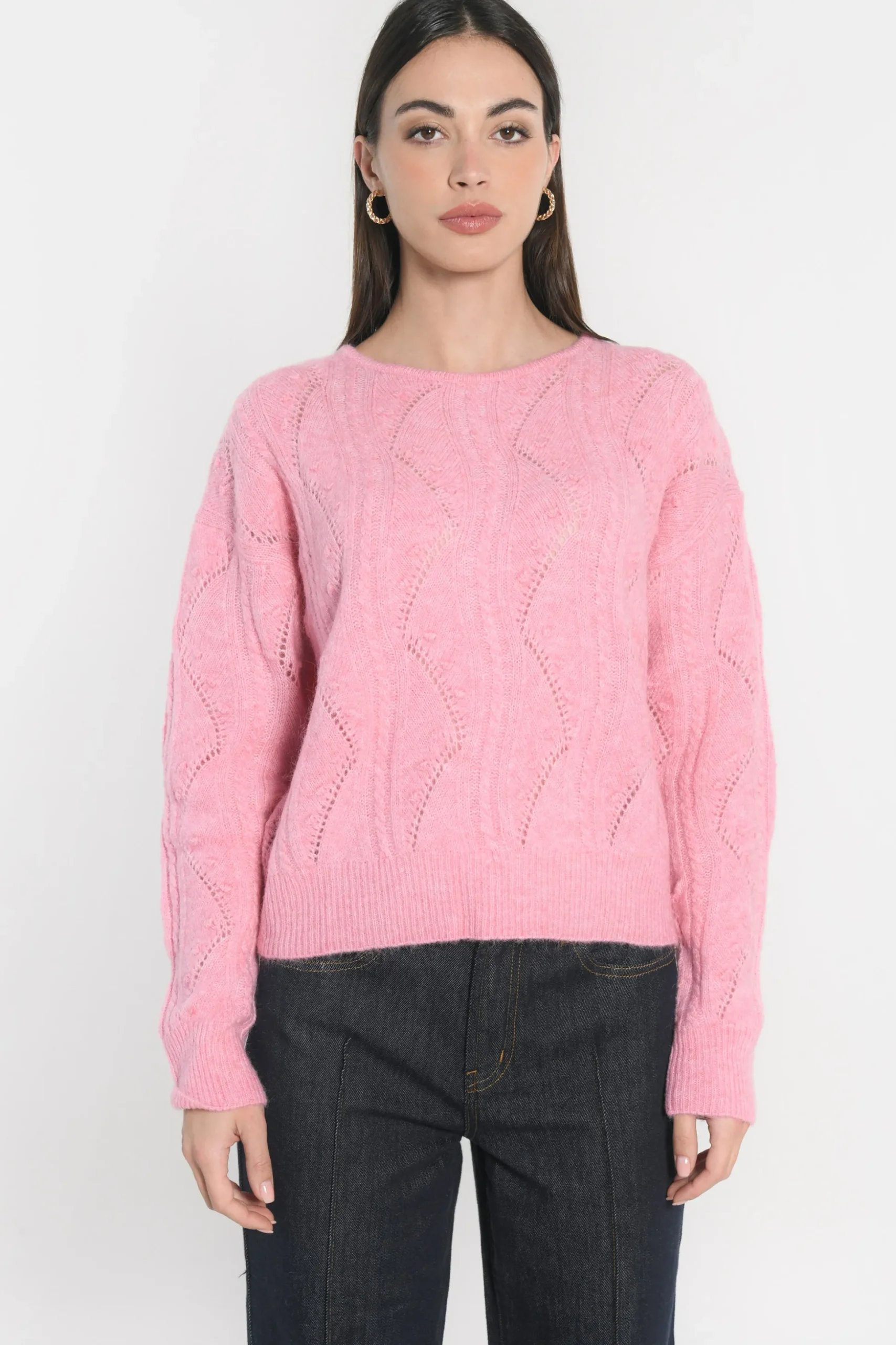 PULL MONICA ROSE POUDRÉ CHINÉ^KOOKAÏ Fashion