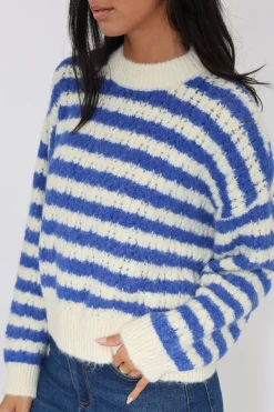 PULL RAYÉ CENDY ÉCRU/BLEU^KOOKAÏ Hot