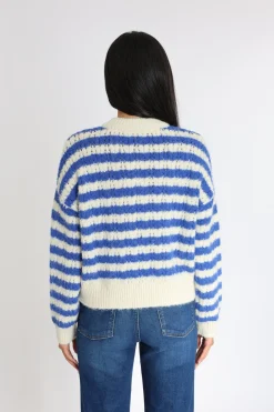 PULL RAYÉ CENDY ÉCRU/BLEU^KOOKAÏ Hot
