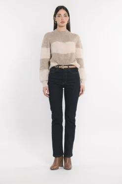 PULL RAYÉ COLETTE BROWN/BEIGE CHINÉ^KOOKAÏ Best