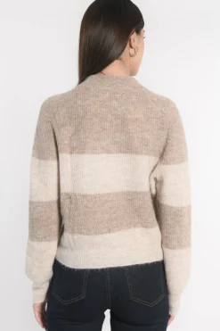 PULL RAYÉ COLETTE BROWN/BEIGE CHINÉ^KOOKAÏ Best