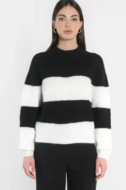 PULL RAYÉ COLETTE NOIR/ÉCRU^KOOKAÏ Best