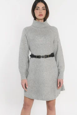 ROBE COL ROULÉ MANDY GRIS CHINÉ^KOOKAÏ Cheap