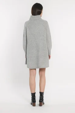 ROBE COL ROULÉ MANDY GRIS CHINÉ^KOOKAÏ Cheap
