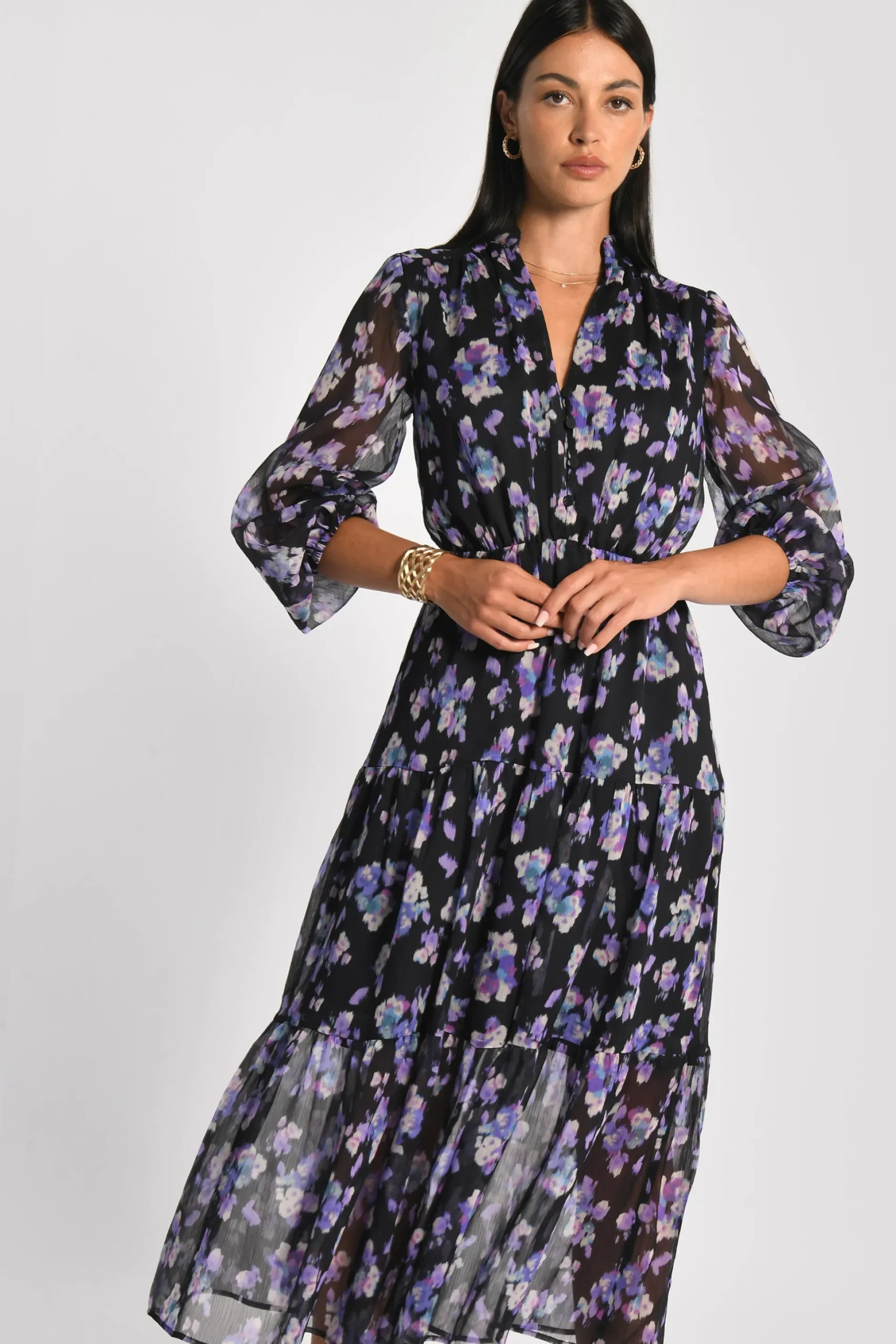 ROBE LONGUE FLEURS MADISON MULTI VIOLET^KOOKAÏ New