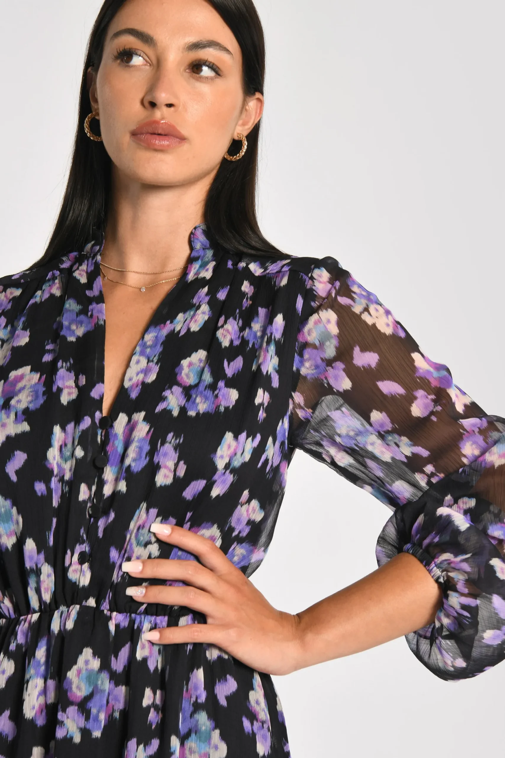 ROBE LONGUE FLEURS MADISON MULTI VIOLET^KOOKAÏ New