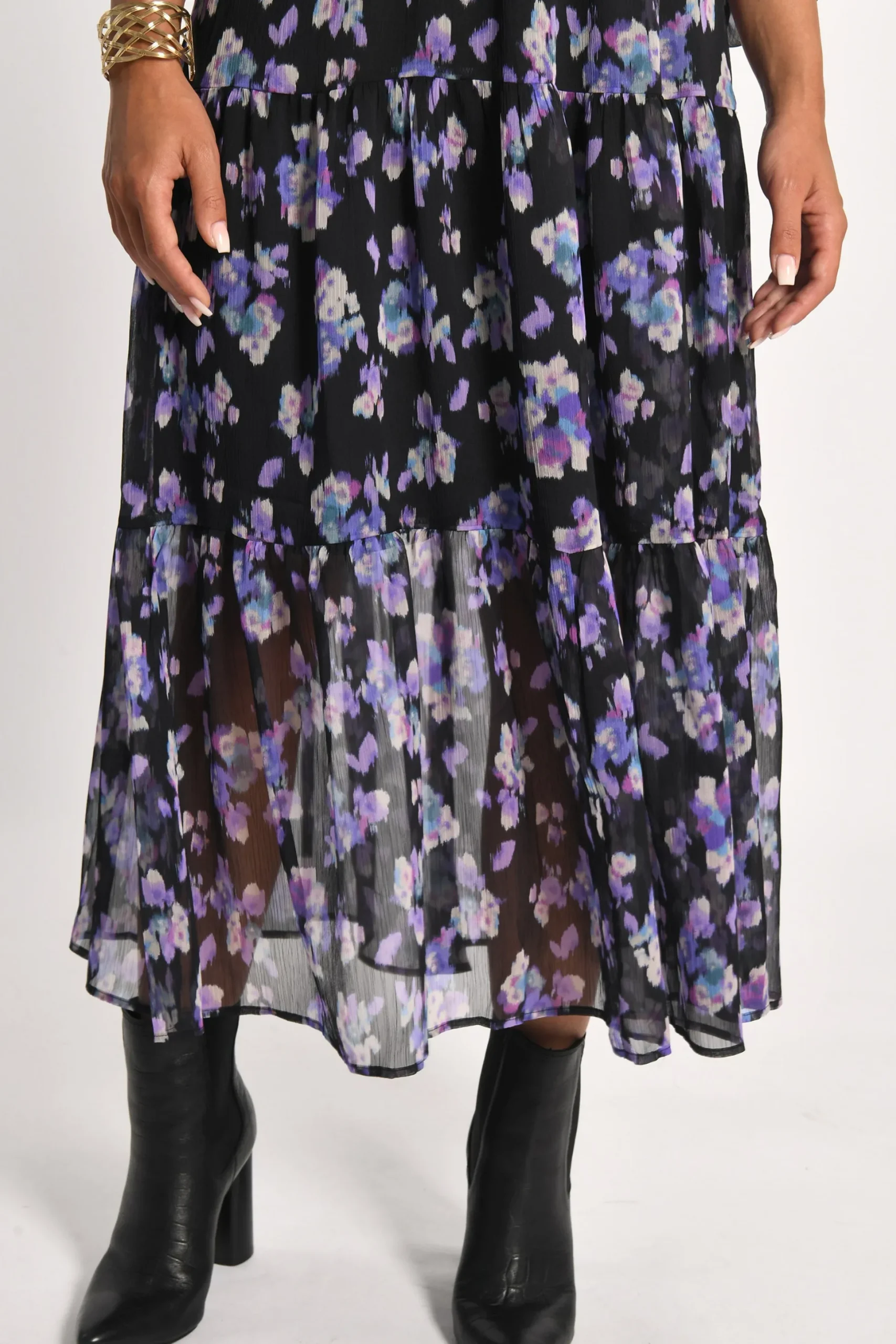 ROBE LONGUE FLEURS MADISON MULTI VIOLET^KOOKAÏ New